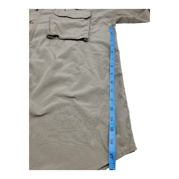 Sports Afield Men's Green Long Sleeve Button Down Vented Fishing Shirt Sz Large - Picture 3 of 6